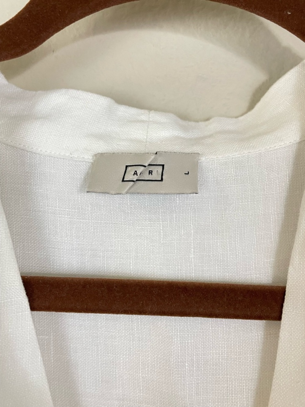 AYR The Daybreak Top in White Irish Line V Neck Popover Blouse Size Large - Picture 3 of 6